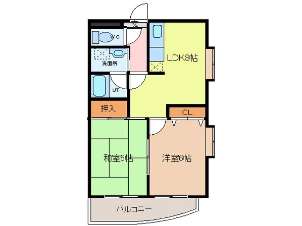 弥富駅 徒歩5分 2階の物件間取画像